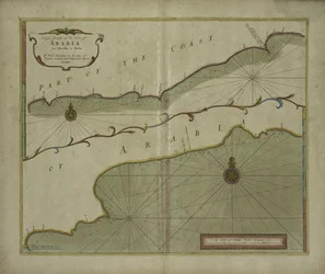 Een grote schets van de kust van Arabië van Maculla tot Dofar, 1703